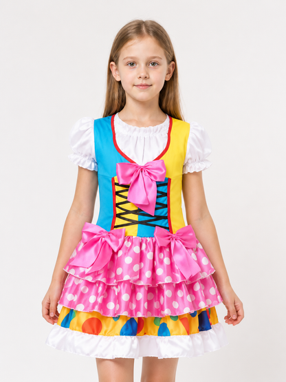 Clown Costume with Pink Polka Dots and a Full Skirt Costumes detail 3