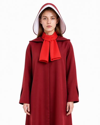 Long Red Loose-Fit Hooded Dress for Cosplay Costume Dresses detail 3