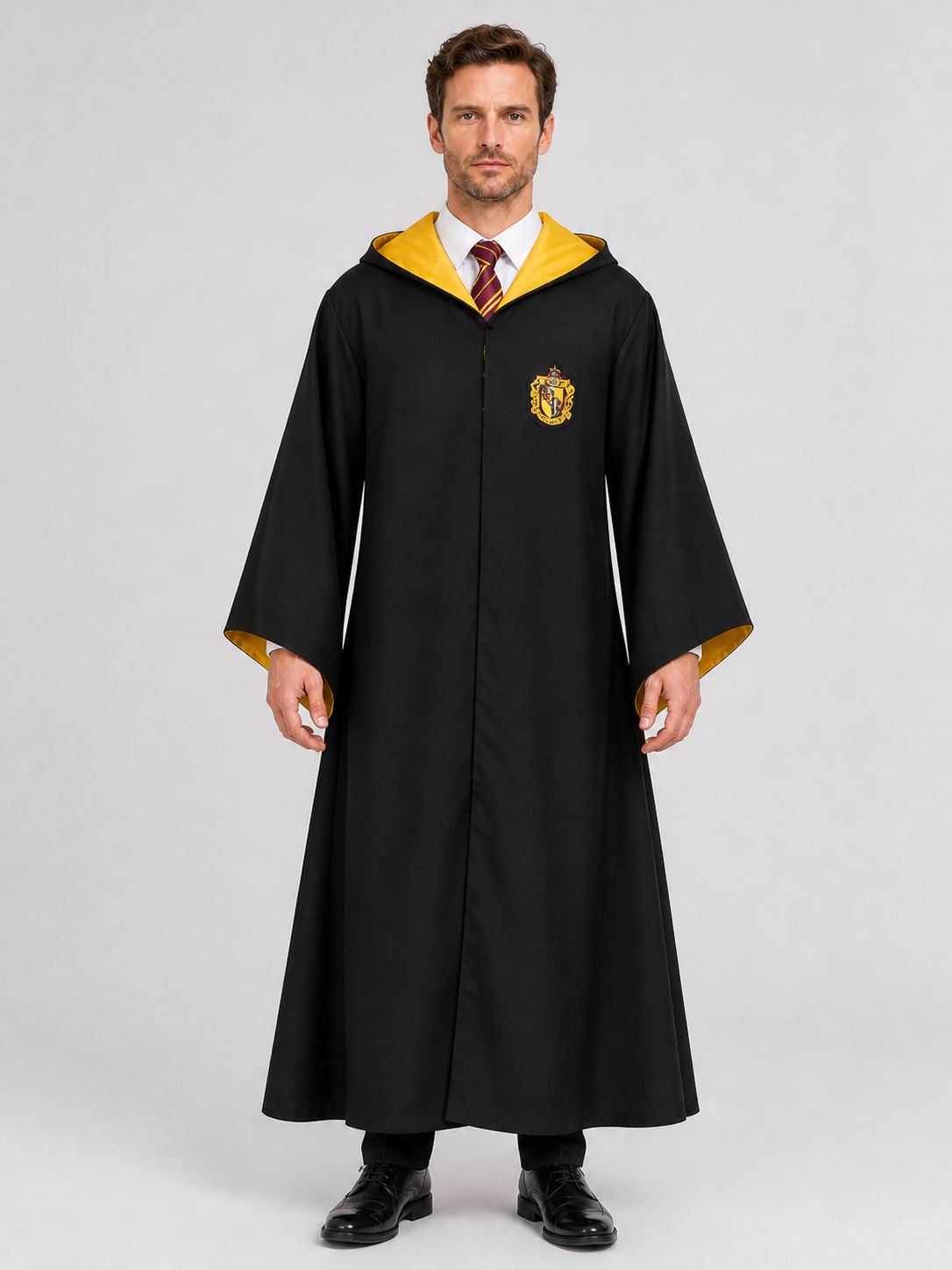Black Gryffindor Robe with Hood for Cosplay Costumes detail 2