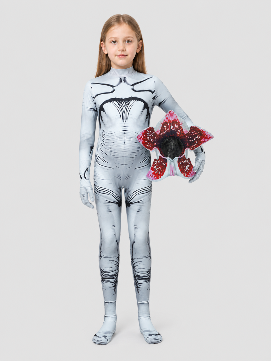 Carnivorous Plant Cosplay Costume Jumpsuit with Hood Costumes detail 3