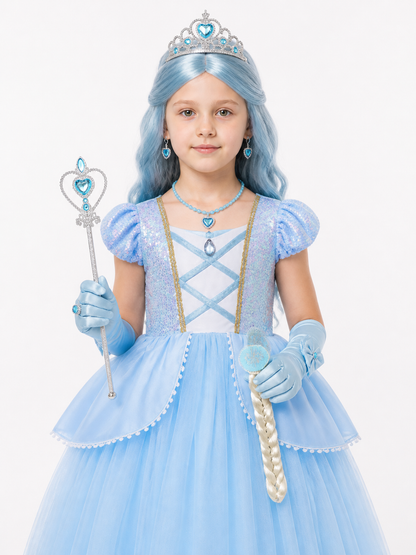 Princess Costume with Crown and Accessories