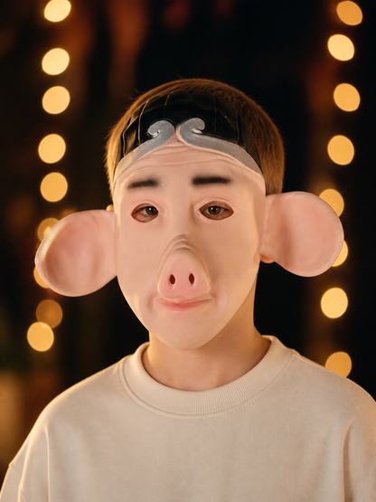 Full-Face Zhu Bajie Pig Carnival Mask Costume Masks detail 2