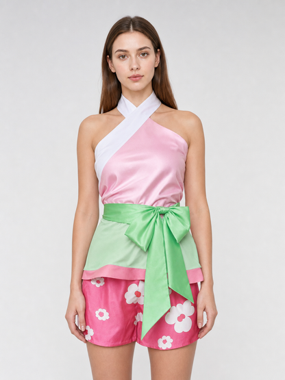 Wano Cosplay Costume with Fabric Accessory Set