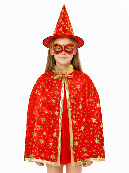 Kids' Halloween Cape with Hat and Mask Costume Capes detail 3