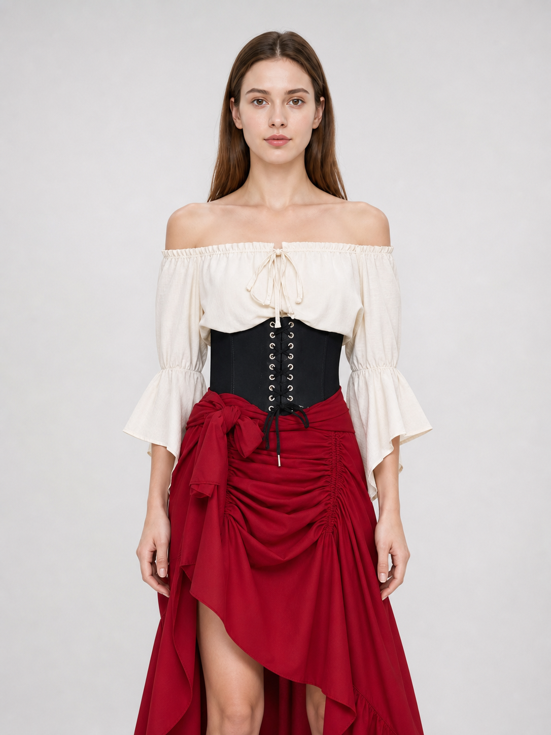 Pirate-Style Costume with Corset