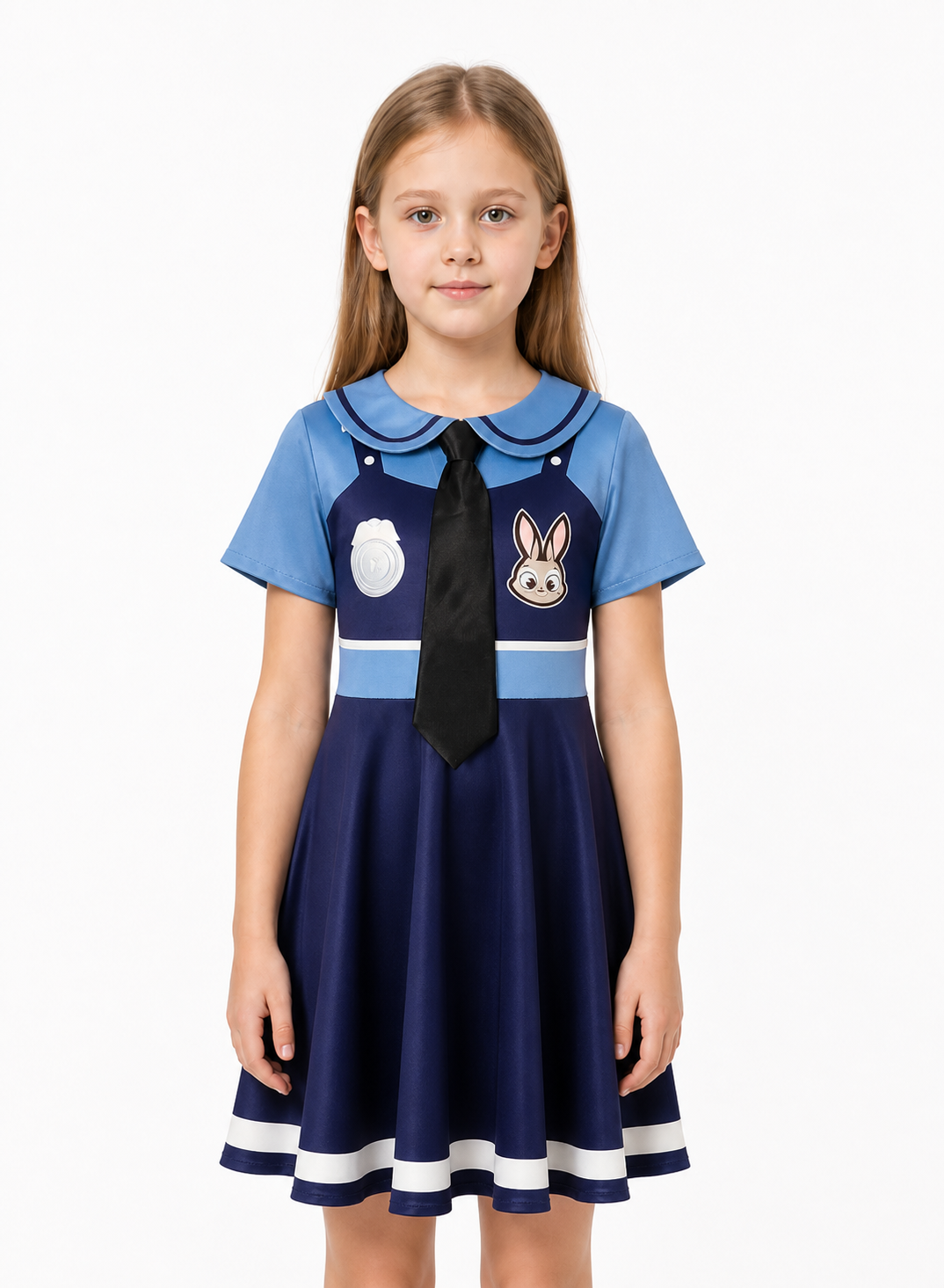 Carnival Rabbit Police Officer Dress with Tie Costume Dresses detail 3
