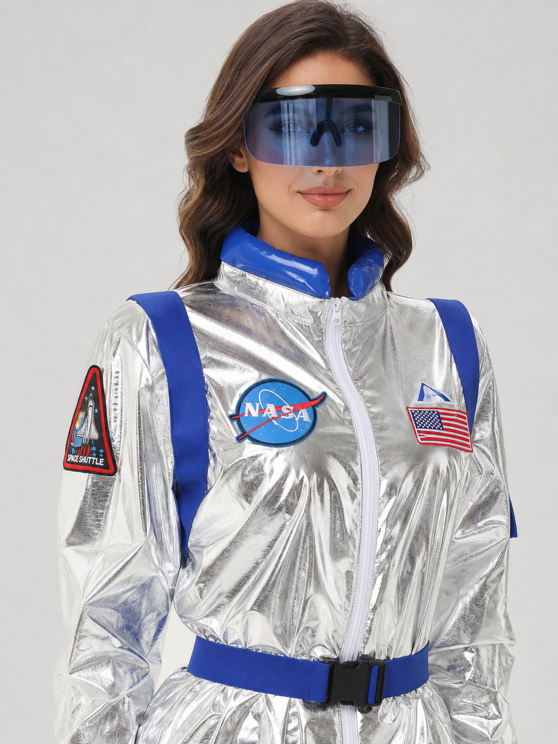 NASA Silver Astronaut Jumpsuit Costume