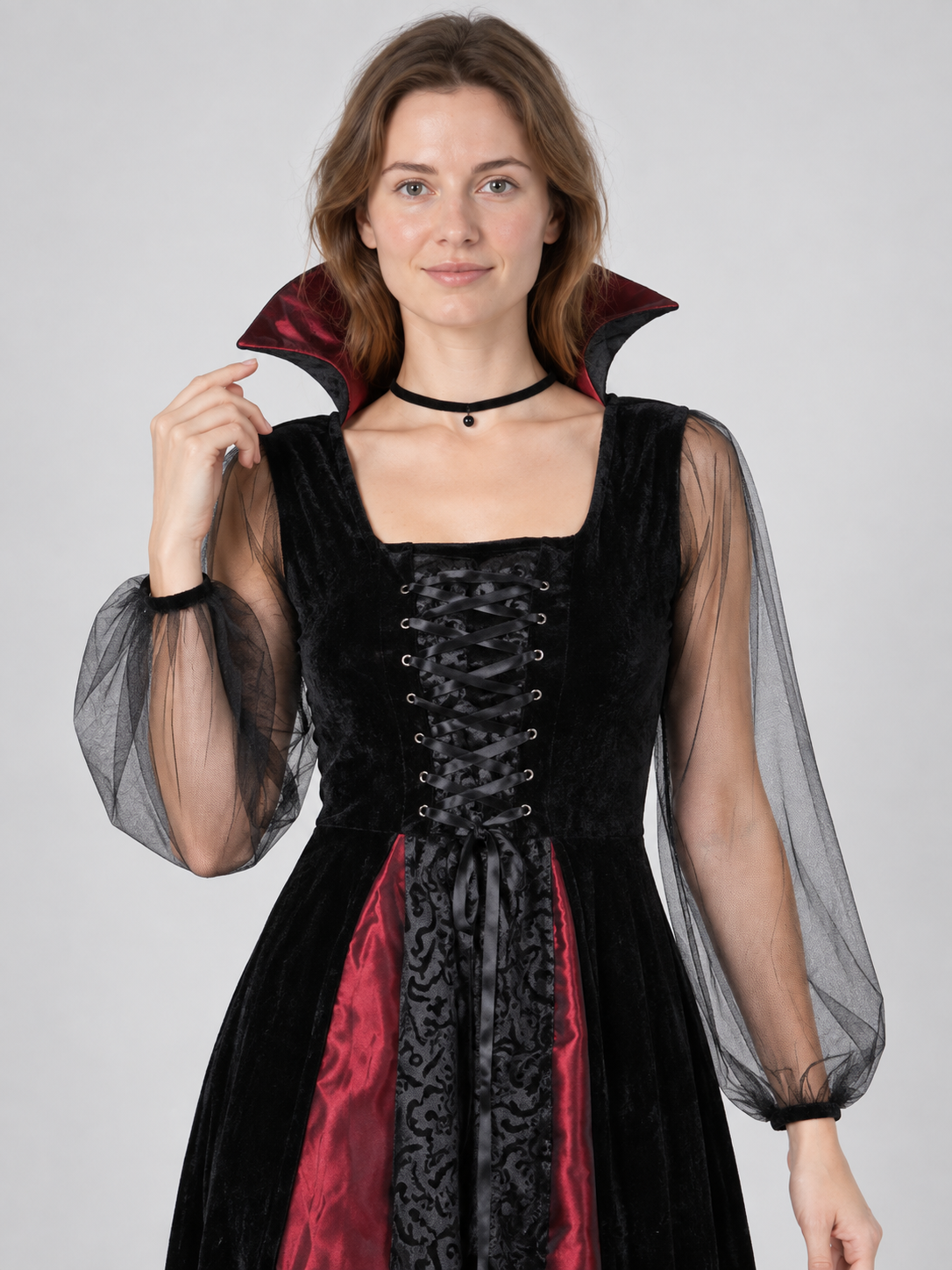 Carnival Dress for Themed Party with Lacing