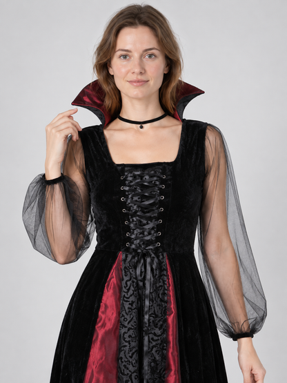 Carnival Dress for Themed Party with Lacing
