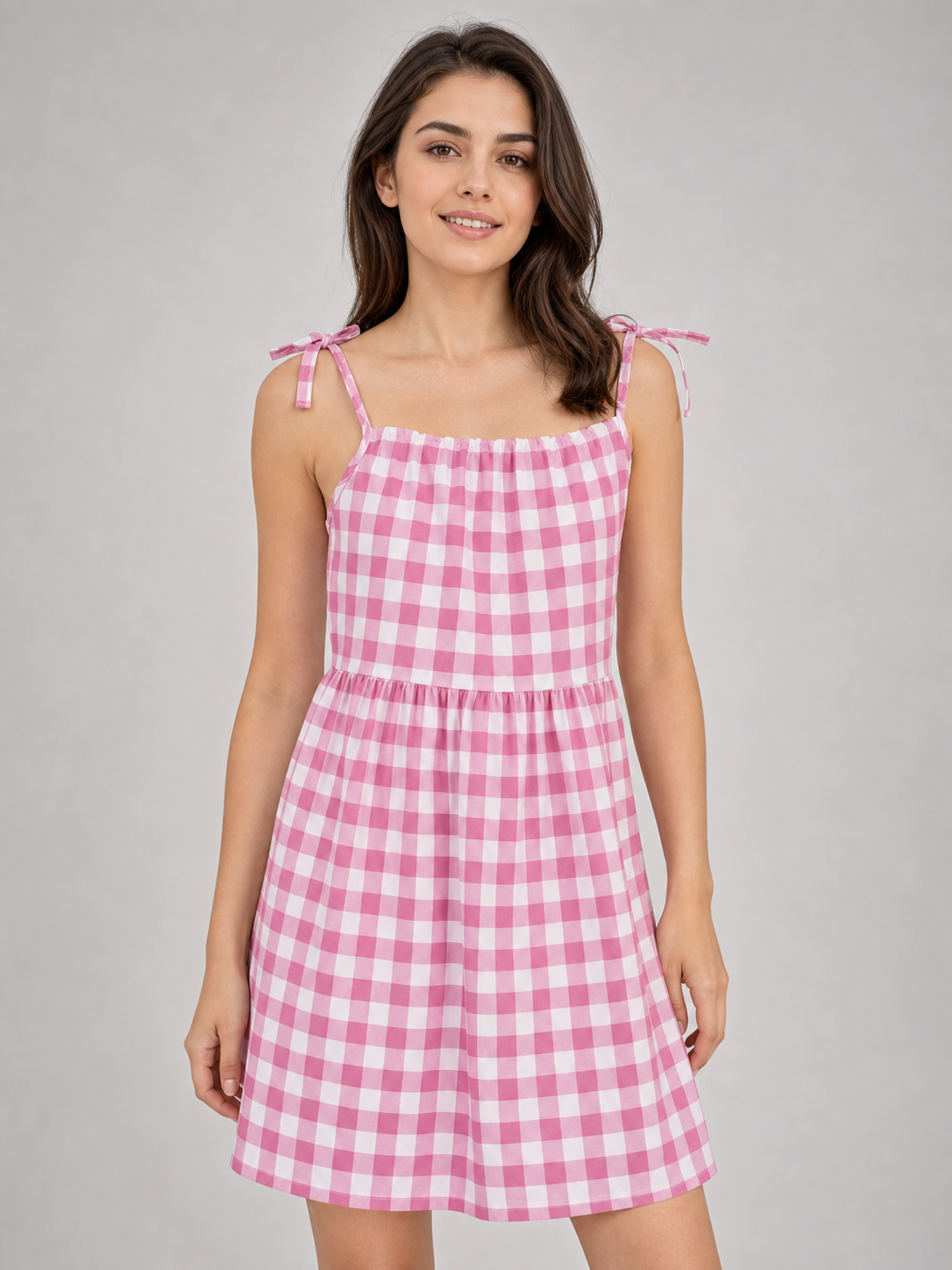 Barbie-Style Costume: Plaid Dress and Hat