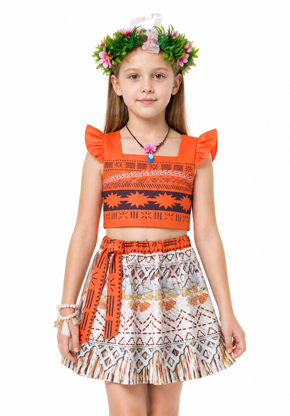 Children's Carnival Costume with Printed Top and Skirt Costumes detail 3