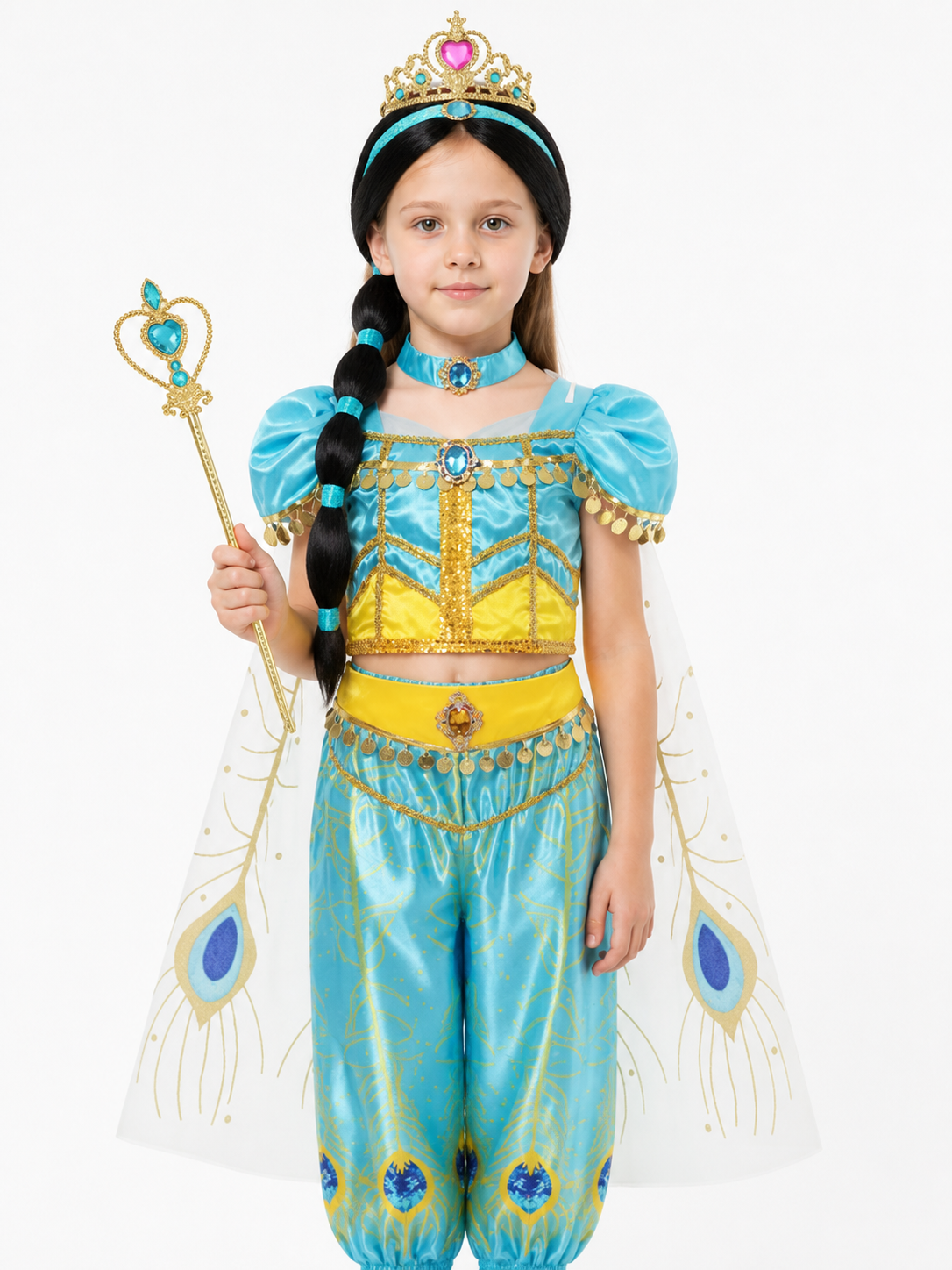Children's Jasmine Carnival Costume with Cape Costume Capes detail 3