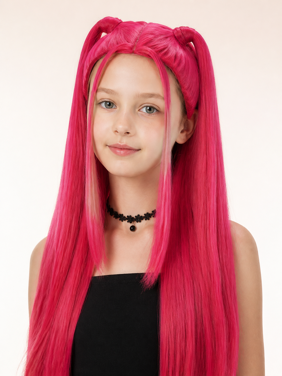 Long Anime Wig with Two High Ponytails for Cosplay