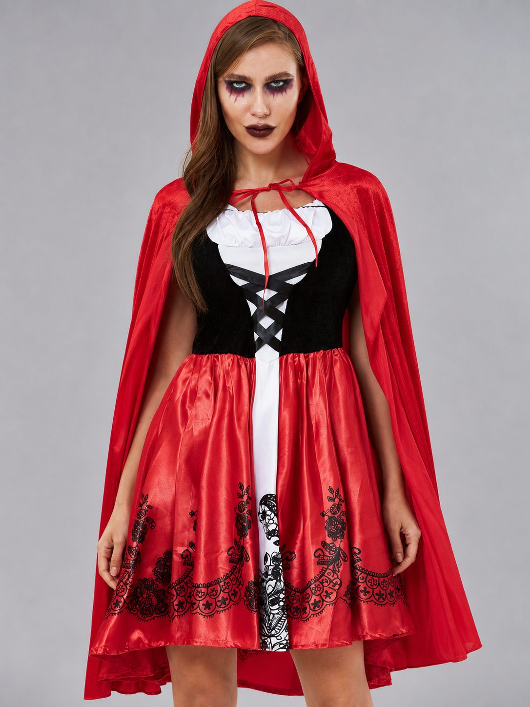 Little Red Riding Hood Costume: Hooded Dress and Cape Costume Dresses detail 3