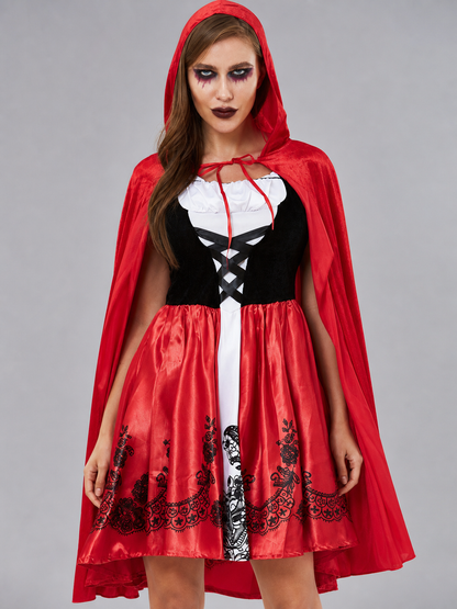 Little Red Riding Hood Costume: Hooded Dress and Cape Costume Dresses detail 3