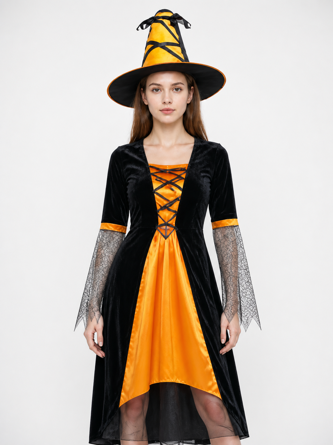 Black and Silver Dress with Witch Hat Costume Dresses detail 3