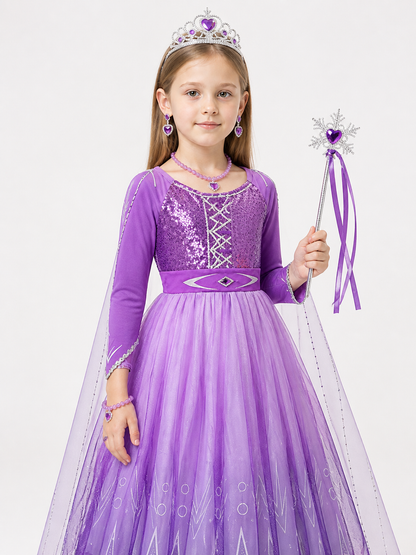 Purple Princess Costume for Halloween Costumes detail 2