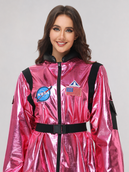 Pink NASA Astronaut Jumpsuit for Cosplay