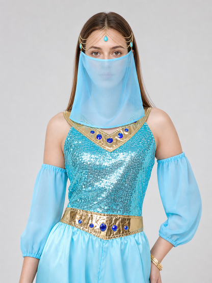 Arabic-Style Princess Costume with Veil Costumes detail