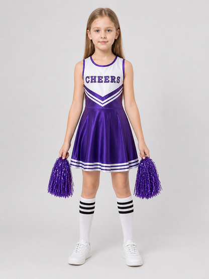 Sleeveless Cheerleading Dress with Stripes Costume Dresses detail 3