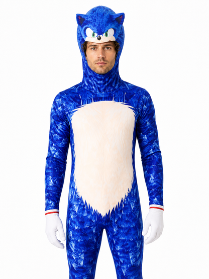 Sonic Cosplay Costume with Hood and Gloves Costumes detail 3