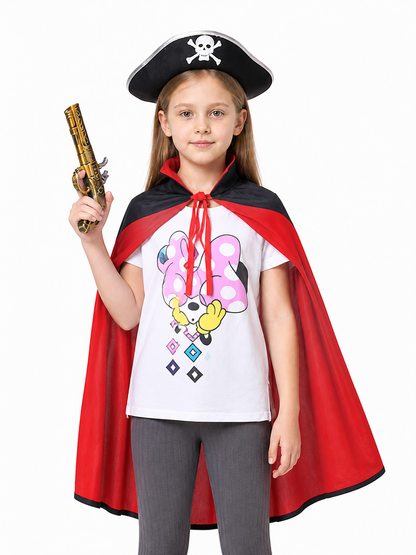 Pirate Costume with Cape, Hat, and Pistol Costume Capes detail 3