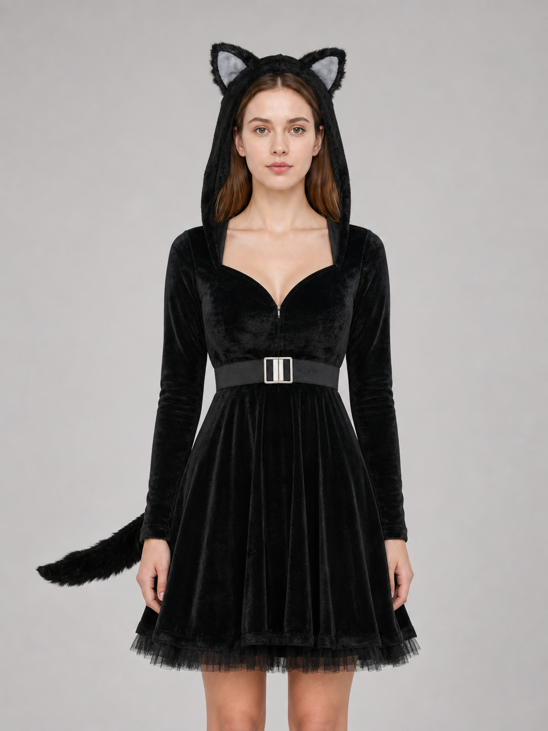 “Black Cat” costume dress for Halloween and cosplay