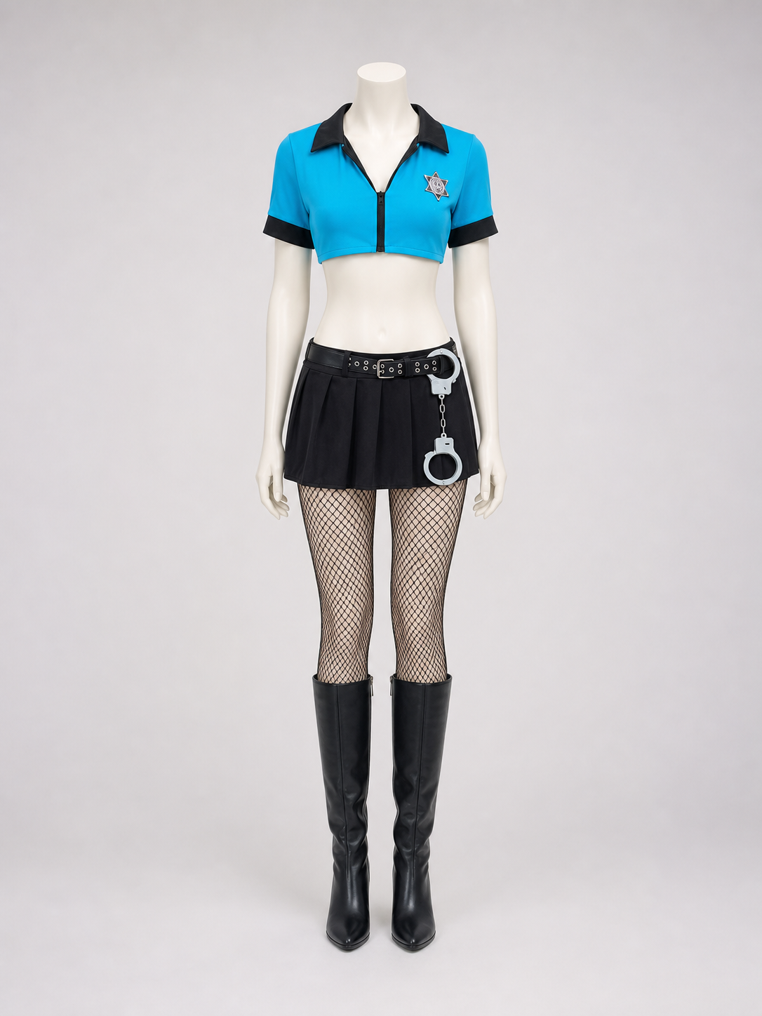 Police Costume for a Role-Play Look with Cap Costume Headwear detail 2