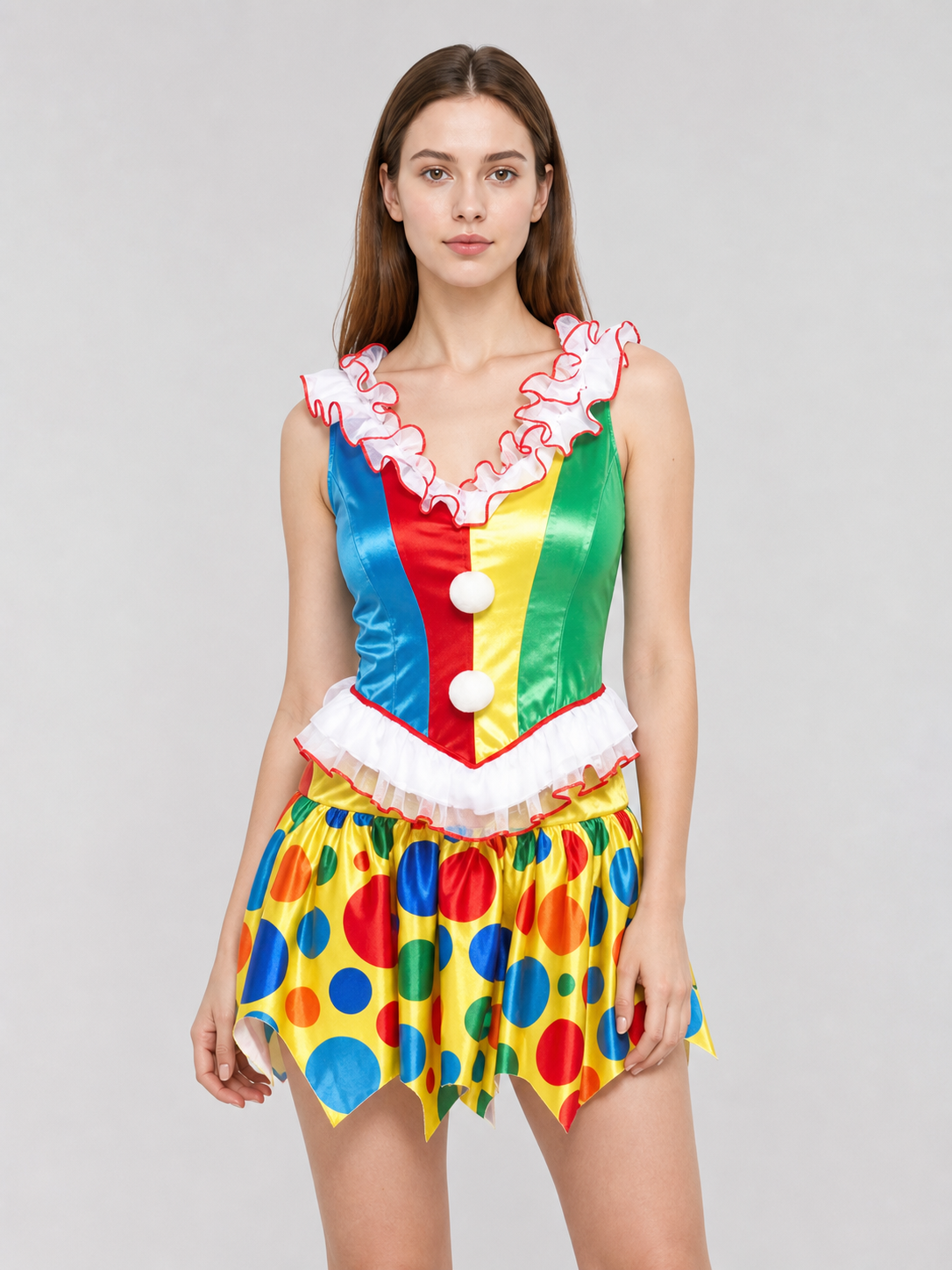 Bright Clown Costume for Parties and Carnivals