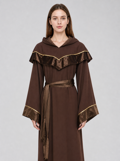 Hooded fantasy costume, long robe