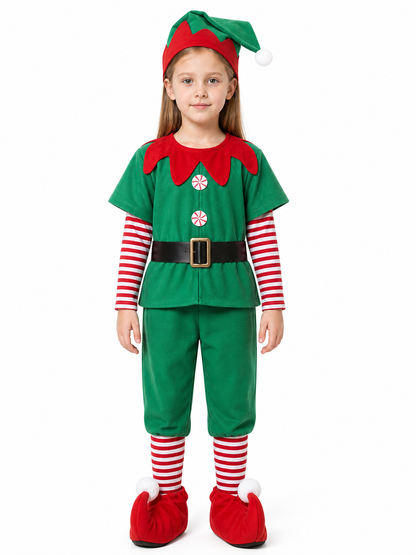 New Year's Elf Costume with Hat and Belt Costume Headwear detail 3