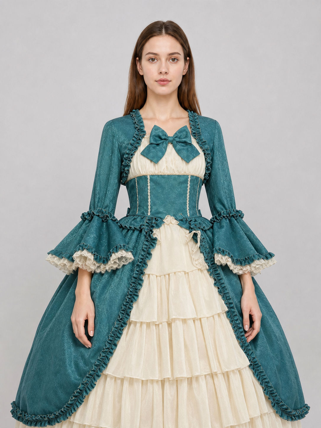 Gothic Victorian-Style Dress with Bow