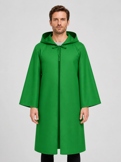 Green Long Hooded Cloak for Halloween Costume Capes detail 3