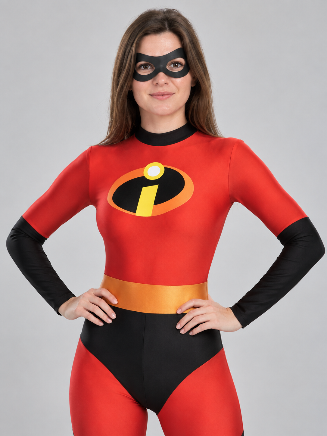 Superhero Carnival Costume with Mask and Belt