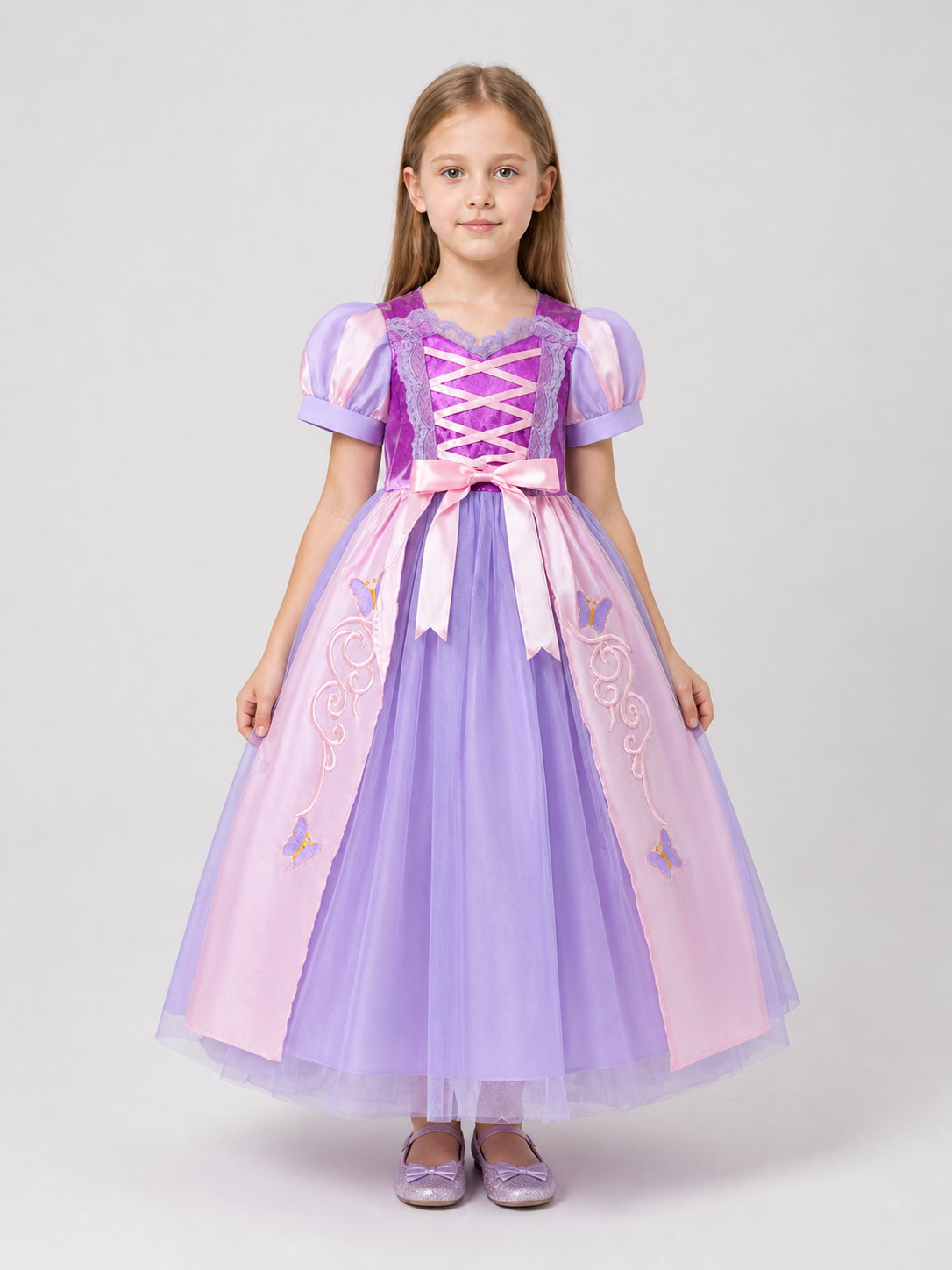 Purple Princess Costume Dress with Full Skirt for Cosplay Costume Dresses detail 3