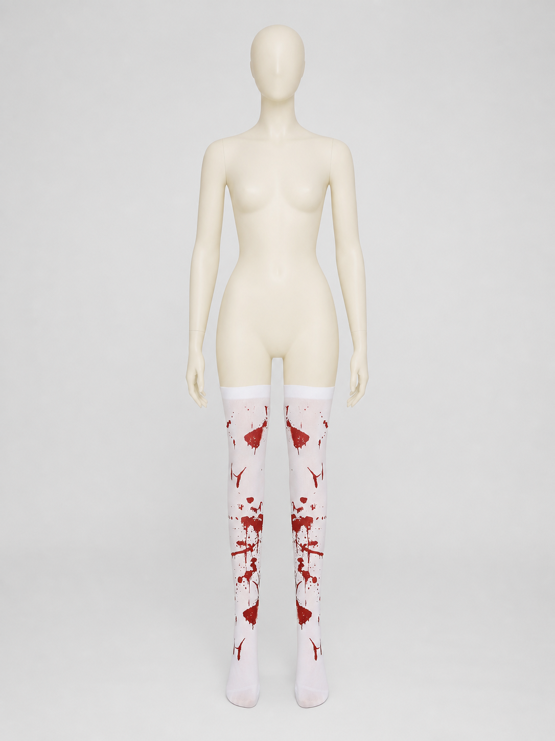 White Long Socks with Red Blood Splatter, Pair product detail 3