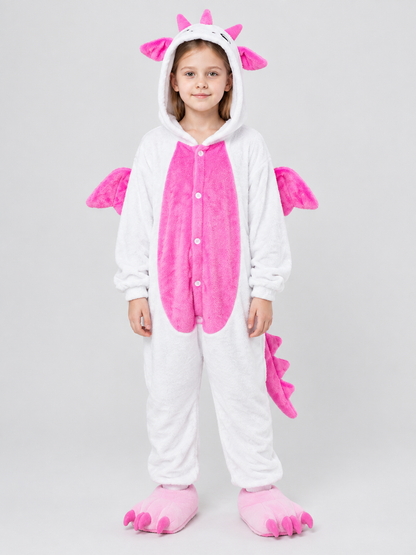 Kids' Dragon One-Piece Pajama with Tail