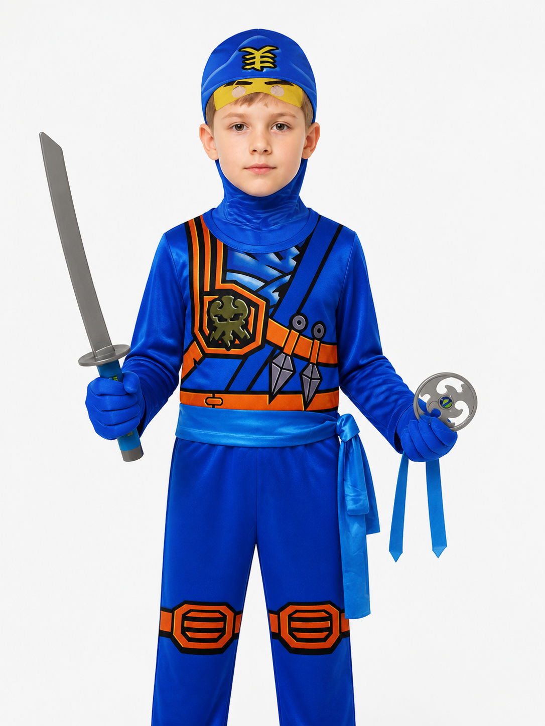 Children's Ninja Costume Jumpsuit with Mask Costume Masks detail 3