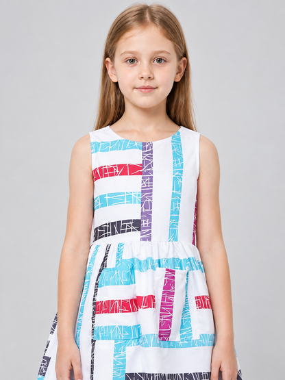 Cosplay Dress with Geometric Print Costume Dresses detail