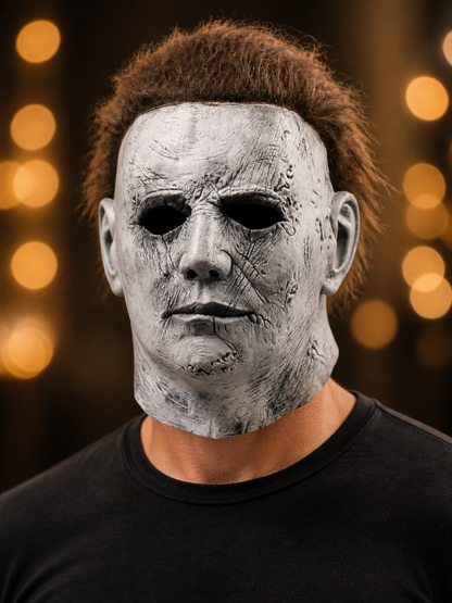 Halloween and Cosplay Carnival Mask with Gray Face Costume Masks detail