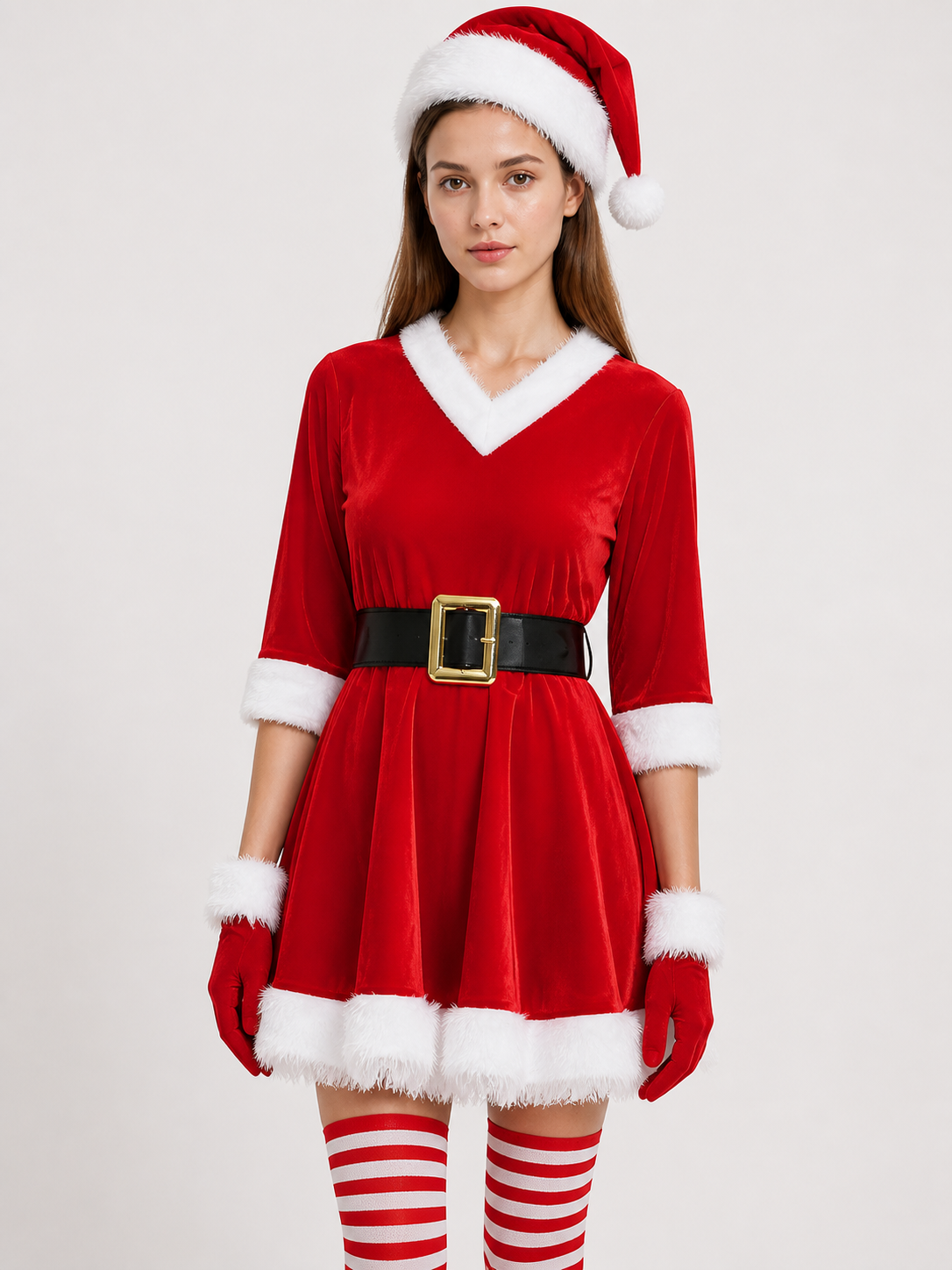 Santa Claus Costume for New Year's Celebrations and Cosplay Costumes detail 2