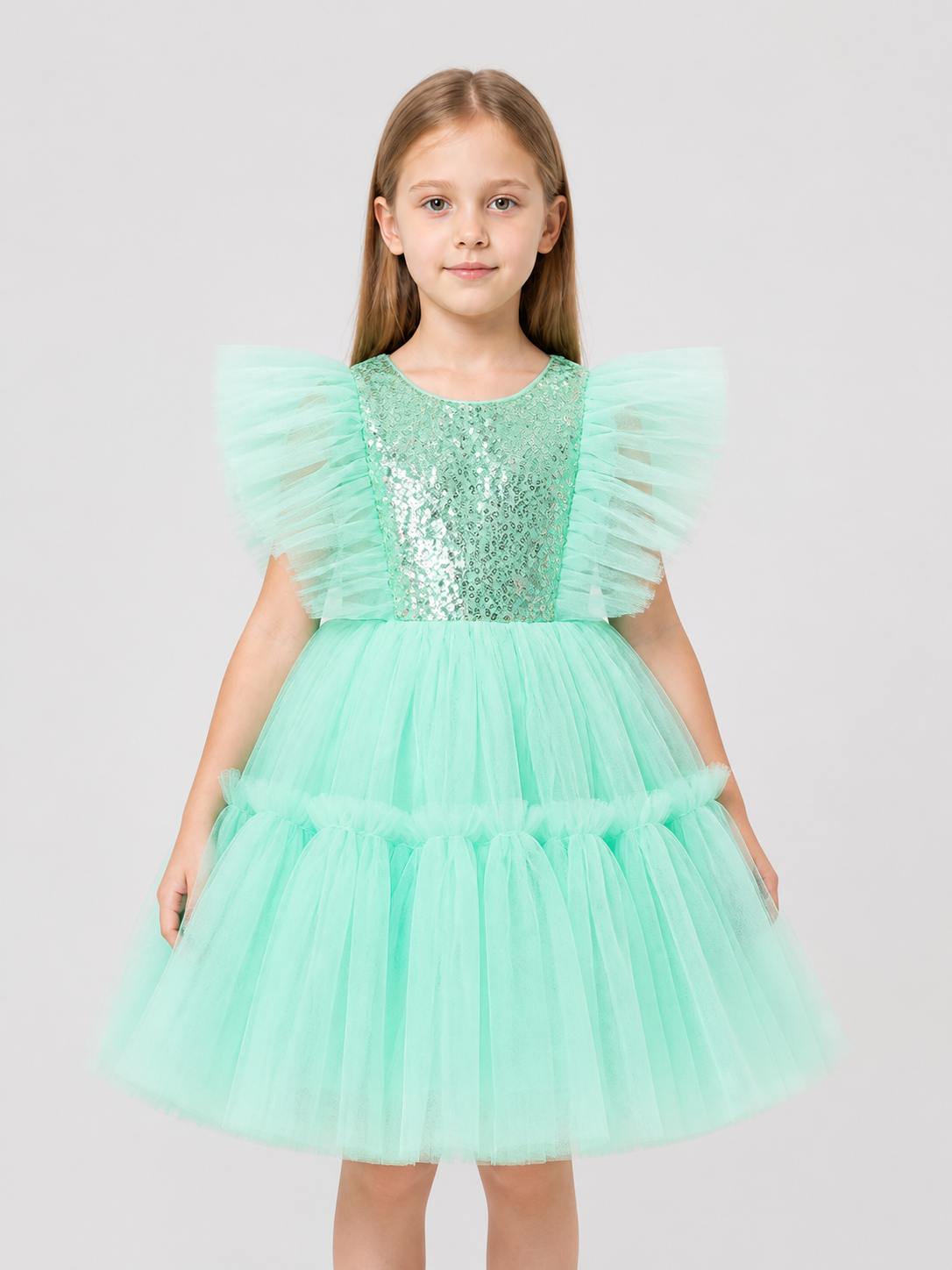 Children's Sequin Dress with a Full Tulle Skirt Costume Dresses detail 3