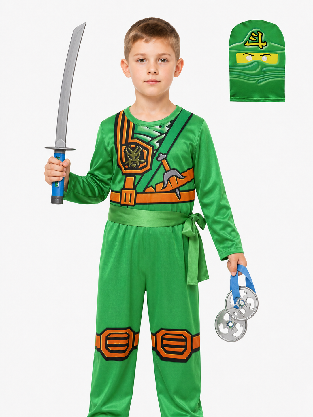 Ninja costume with mask and sword for parties Costume Masks detail 3