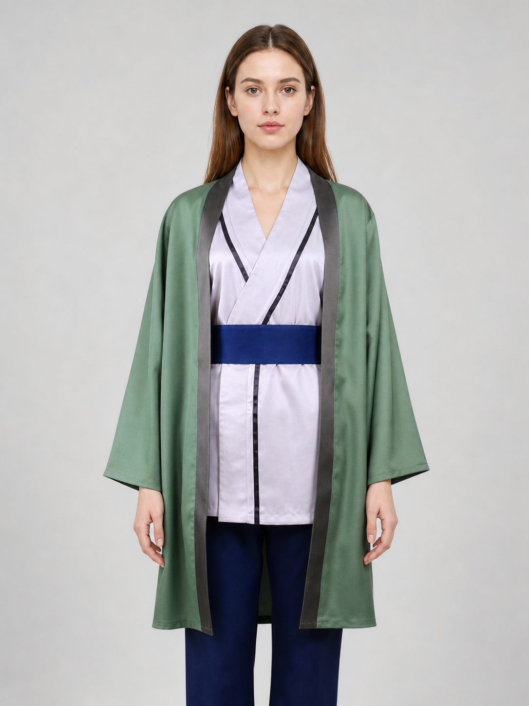 Tsunade Cosplay Costume: Robe, Top, Belt, and Pants