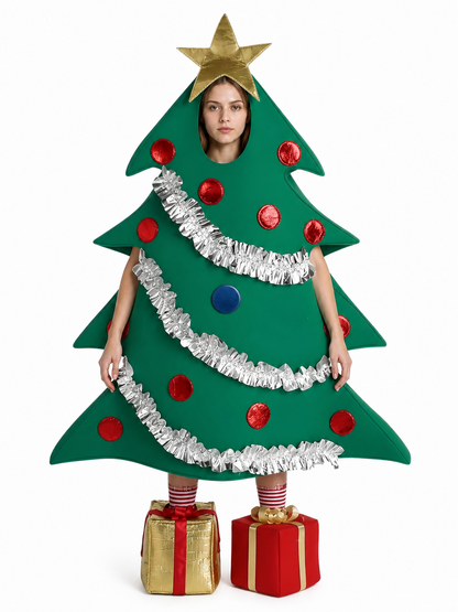 New Year's inflatable Christmas tree costume with gifts Costumes detail 3