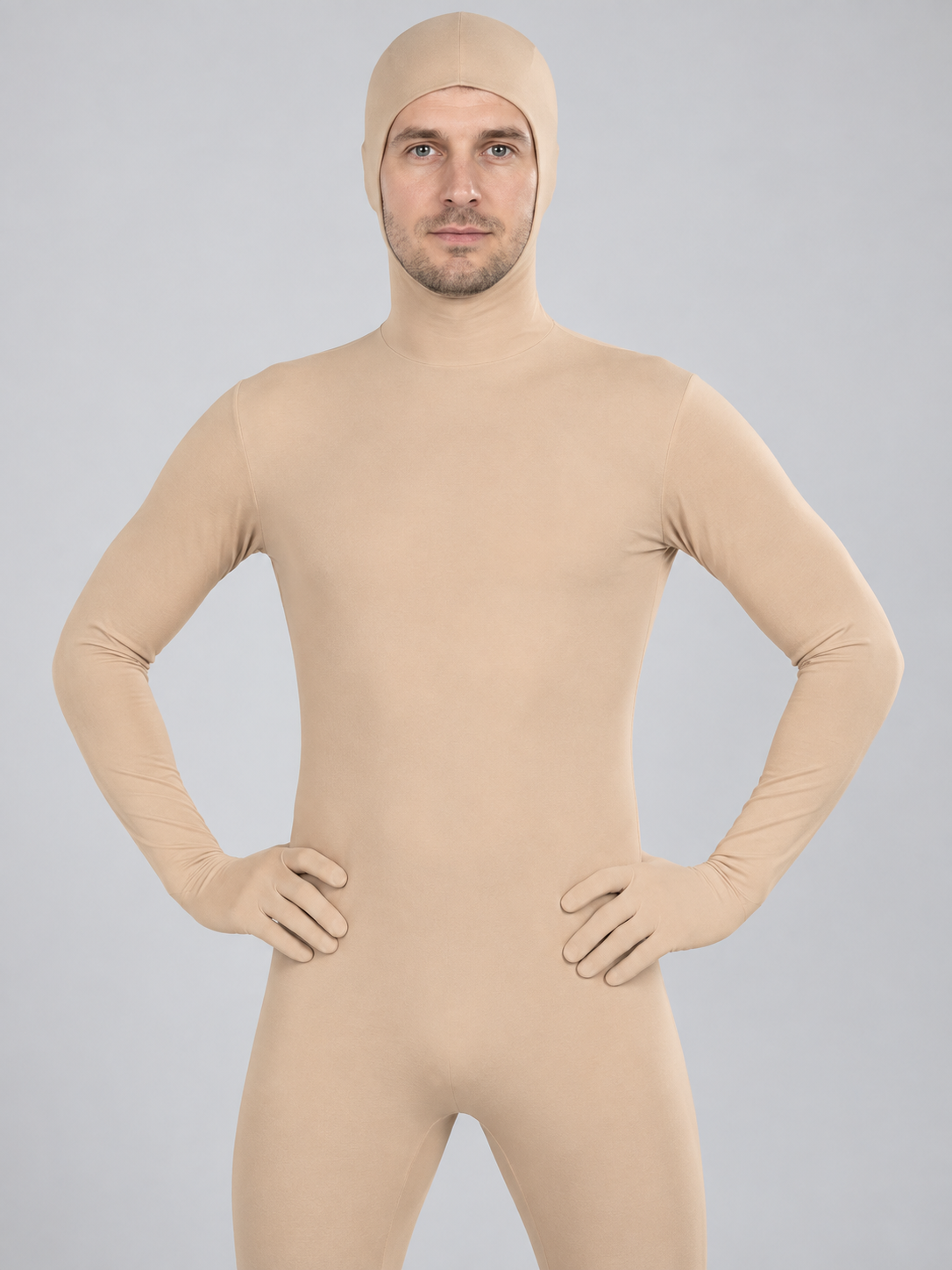 Skin-Tone Milk Silk Cosplay Bodysuit