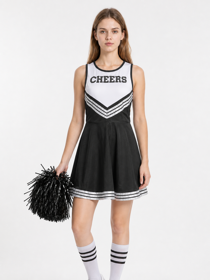 Cheerleading Dress with Pom-Pom and Knee-High Socks Costume Dresses detail 3