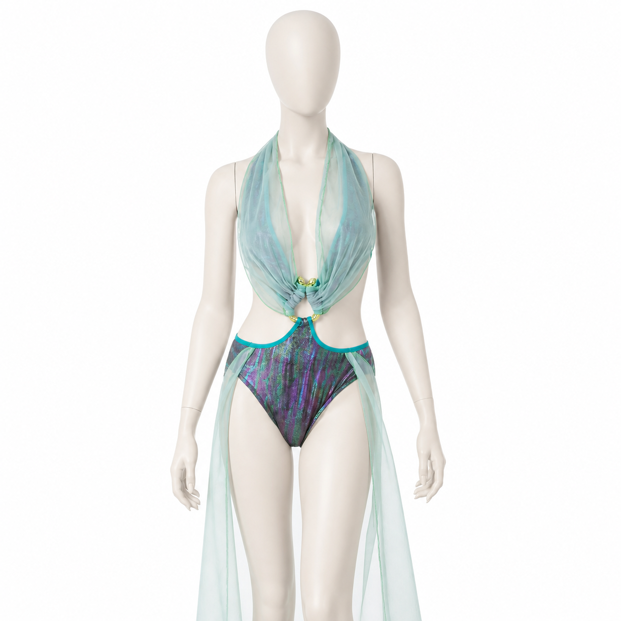Stage Costume with a Sheer Cape Costume Capes detail 3