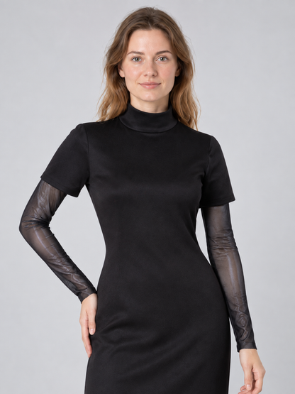 Vampire Costume with Black Dress and Leggings