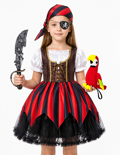 Pirate Costume with Striped Skirt and Accessories Costume Accessories detail 3